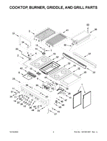 03 - Cooktop, Burner, Griddle, And Grill Parts parts for Whirlpool Range JGRP748HM05 from AppliancePartsPros.com