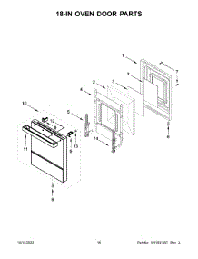 09 - 18-In Oven Door Parts parts for Whirlpool Range JGRP748HM05 from AppliancePartsPros.com