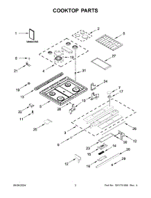 02 - Cooktop Parts parts for Whirlpool Range JGS1450ML1 from AppliancePartsPros.com