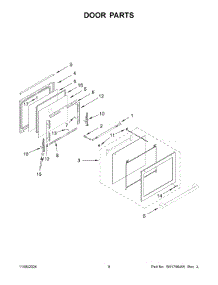 05 - Door Parts parts for Whirlpool Range JGS1450ML2 from AppliancePartsPros.com