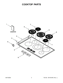 02 - Cooktop Parts parts for Whirlpool Cooktop JIC4536KS02 from AppliancePartsPros.com