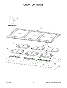 02 - Cooktop Parts parts for Whirlpool Cooktop JIC4736HB0 from AppliancePartsPros.com