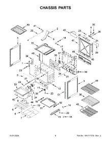 Chassis Parts parts for Whirlpool Range JIS1450ML1 from AppliancePartsPros.com