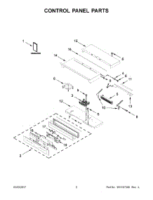 02 - Control Panel Parts parts for Whirlpool Wall Oven JJW2427DB01 from AppliancePartsPros.com