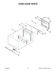 04 - Oven Door Parts parts for Whirlpool Wall Oven JJW2427DB01 from AppliancePartsPros.com