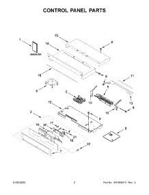 02 - Control Panel Parts parts for Whirlpool Wall Oven JJW2427LL01 from AppliancePartsPros.com