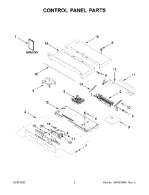 02 - Control Panel Parts parts for Whirlpool Wall Oven JJW2427LM00 from AppliancePartsPros.com