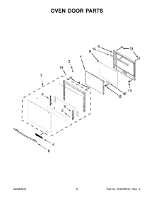 04 - Oven Door Parts parts for Whirlpool Wall Oven JJW2430DB00 from AppliancePartsPros.com