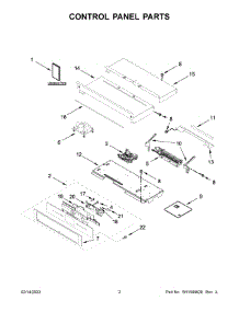 02 - Control Panel Parts parts for Whirlpool Wall Oven JJW2430LL00 from AppliancePartsPros.com