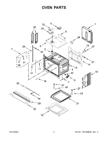 03 - Oven Parts parts for Whirlpool Wall Oven JJW2430LL00 from AppliancePartsPros.com