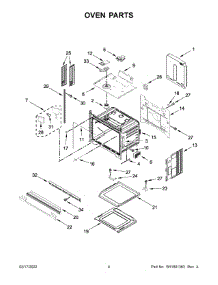 03 - Oven Parts parts for Whirlpool Wall Oven JJW2430LM00 from AppliancePartsPros.com