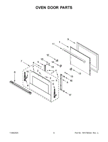 04 - Oven Door Parts parts for Whirlpool Wall Oven JJW2430LM01 from AppliancePartsPros.com