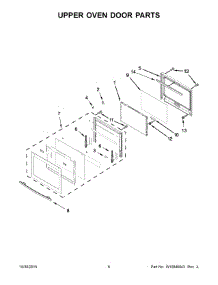 05 - Lower Oven Door Parts parts for Whirlpool Wall Oven JJW2730DS01 from AppliancePartsPros.com