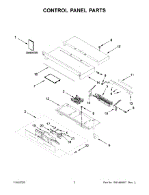 02 - Control Panel Parts parts for Whirlpool Wall Oven JJW2827IM01 from AppliancePartsPros.com