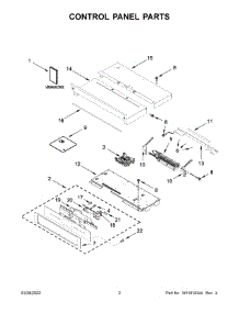 02 - Control Panel Parts parts for Whirlpool Wall Oven JJW2827LL00 from AppliancePartsPros.com