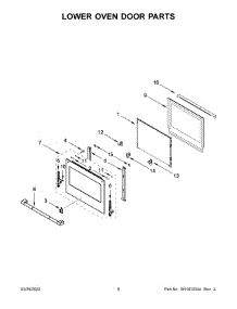 05 - Lower Oven Door Parts parts for Whirlpool Wall Oven JJW2827LL00 from AppliancePartsPros.com