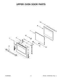04 - Upper Oven Door Parts parts for Whirlpool Wall Oven JJW2827LL00 from AppliancePartsPros.com