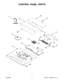 02 - Control Panel Parts parts for Whirlpool Wall Oven JJW2827LL01 from AppliancePartsPros.com