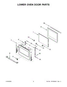 05 - Lower Oven Door Parts parts for Whirlpool Wall Oven JJW2827LL01 from AppliancePartsPros.com