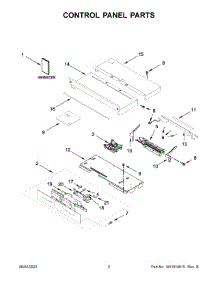 02 - Control Panel Parts parts for Whirlpool Wall Oven JJW2827LM00 from AppliancePartsPros.com
