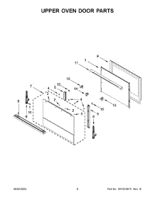 04 - Upper Oven Door Parts parts for Whirlpool Wall Oven JJW2827LM00 from AppliancePartsPros.com