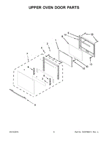 04 - Upper Oven Door Parts parts for Whirlpool Wall Oven JJW2830DB00 from AppliancePartsPros.com