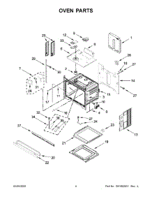 03 - Oven Parts parts for Whirlpool Wall Oven JJW3430LL00 from AppliancePartsPros.com