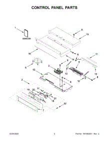 02 - Control Panel Parts parts for Whirlpool Wall Oven JJW3430LL00 from AppliancePartsPros.com