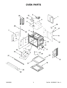 03 - Oven Parts parts for Whirlpool Wall Oven JJW3430LL01 from AppliancePartsPros.com