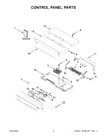 02 - Control Panel Parts parts for Whirlpool Wall Oven JJW3830LL00 from AppliancePartsPros.com
