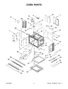 03 - Oven Parts parts for Whirlpool Wall Oven JJW3830LL00 from AppliancePartsPros.com