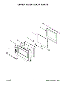 04 - Upper Oven Door Parts parts for Whirlpool Wall Oven JJW3830LL00 from AppliancePartsPros.com