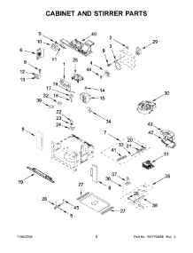 05 - Cabinet And Stirrer Parts parts for Whirlpool Microwave JMC2430LL01 from AppliancePartsPros.com