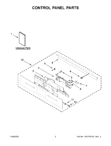 02 - Control Panel Parts parts for Whirlpool Microwave JMC2430LM01 from AppliancePartsPros.com