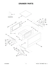 02 - Drawer Parts parts for Whirlpool Range JMDFS24HM02 from AppliancePartsPros.com