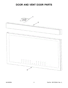 03 - Door And Vent Door Parts parts for Whirlpool Microwave JMHF730RBL00 from AppliancePartsPros.com