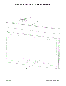 03 - Door And Vent Door Parts parts for Whirlpool Range Hood JMHF930RSS00 from AppliancePartsPros.com