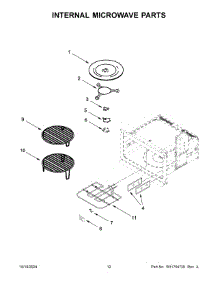 07 - Internal Microwave Parts parts for Whirlpool Microwave JMW2427LL03 from AppliancePartsPros.com