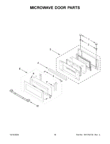 09 - Microwave Door Parts parts for Whirlpool Microwave JMW2427LL03 from AppliancePartsPros.com