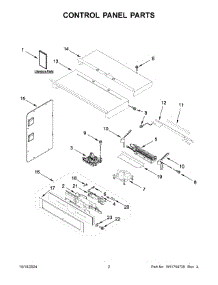 02 - Control Panel Parts parts for Whirlpool Microwave JMW2427LL03 from AppliancePartsPros.com