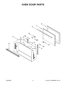 04 - Oven Door Parts parts for Whirlpool Microwave JMW2427LM00 from AppliancePartsPros.com