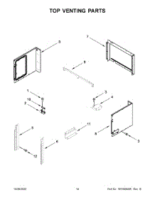 08 - Top Venting Parts parts for Whirlpool Microwave JMW2427LM00 from AppliancePartsPros.com
