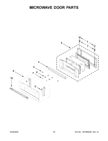 09 - Microwave Door Parts parts for Whirlpool Microwave JMW2427LM00 from AppliancePartsPros.com