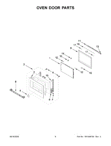 09 - Microwave Door Parts parts for Whirlpool Microwave JMW2430IL03 from AppliancePartsPros.com