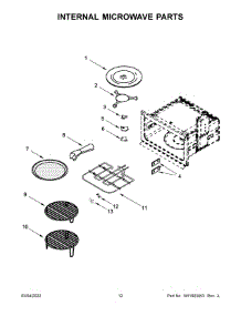07 - Internal Microwave Parts parts for Whirlpool Microwave JMW2430LL00 from AppliancePartsPros.com
