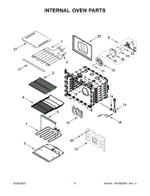 05 - Internal Oven Parts parts for Whirlpool Microwave JMW2430LL00 from AppliancePartsPros.com