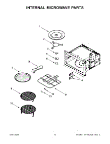 07 - Internal Microwave Parts parts for Whirlpool Microwave JMW2430LL02 from AppliancePartsPros.com