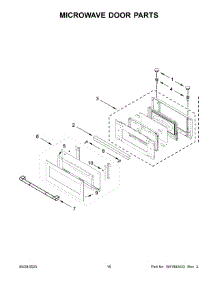 09 - Microwave Door Parts parts for Whirlpool Microwave JMW2430LL03 from AppliancePartsPros.com