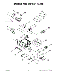 06 - Cabinet And Stirrer Parts parts for Whirlpool Microwave JMW2430LL04 from AppliancePartsPros.com