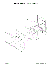 09 - Microwave Door Parts parts for Whirlpool Microwave JMW2430LM00 from AppliancePartsPros.com